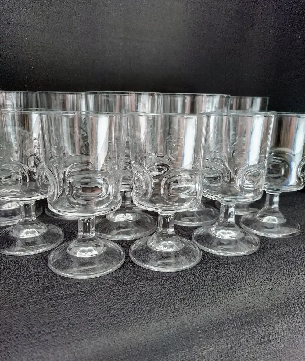 18pc Vintage Cristal dArques Versailles Clear Crystal Wine Glasses Goblets Set